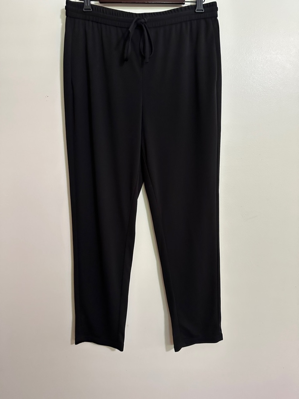 Vintage DKNYC Black Straight-Leg Drawstring Pants